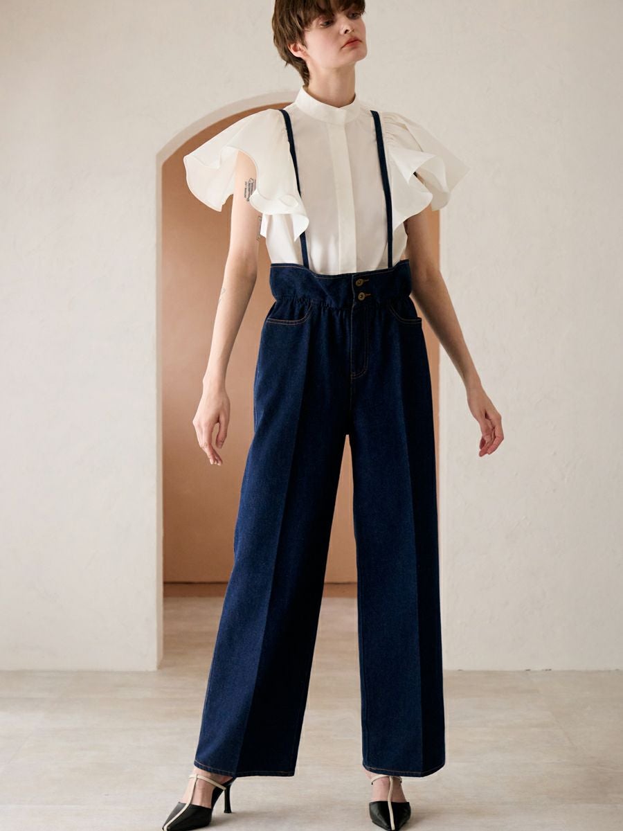 SUSPENDERS DENIM PANTS(INDIGO) | romile SUSPENDERS DENIM PANTS(INDIGO) | romile