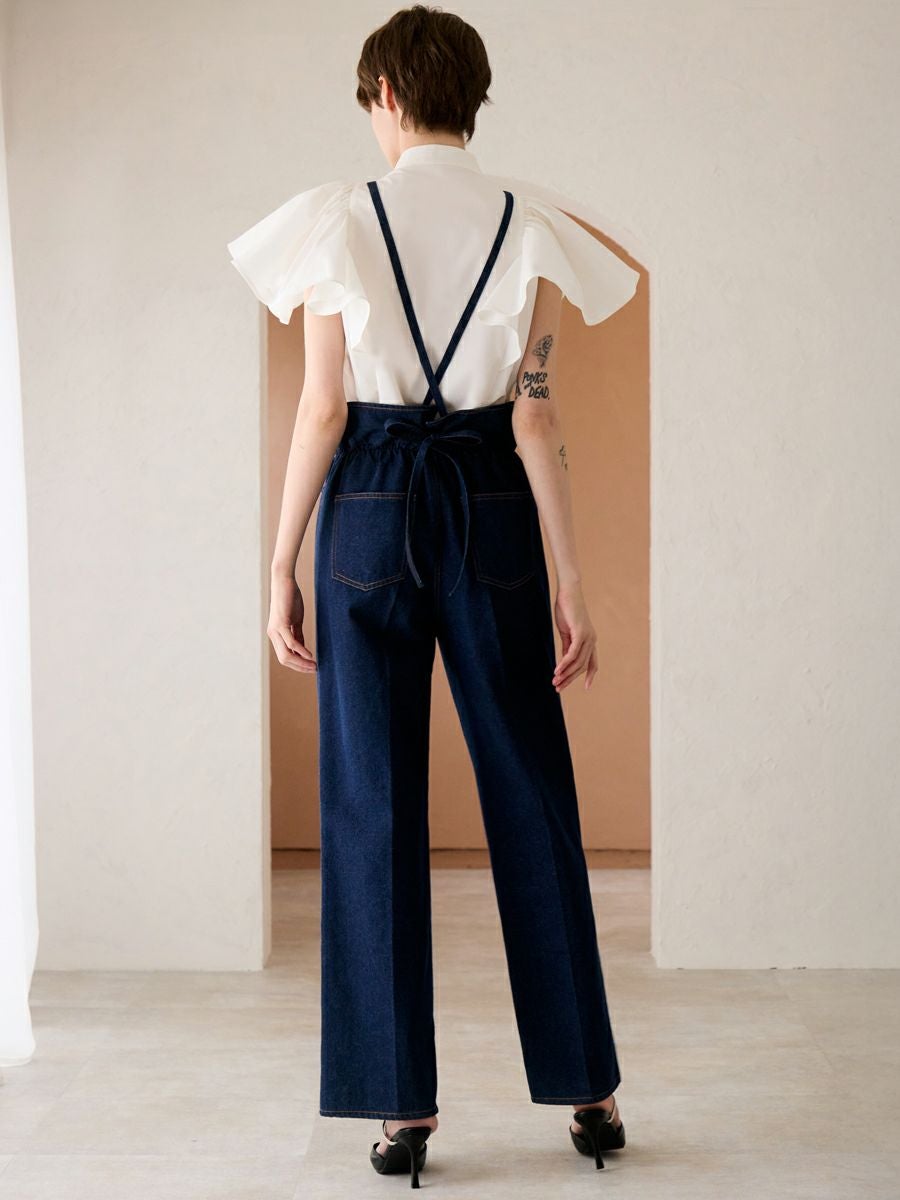 SUSPENDERS DENIM PANTS（INDIGO） | romile