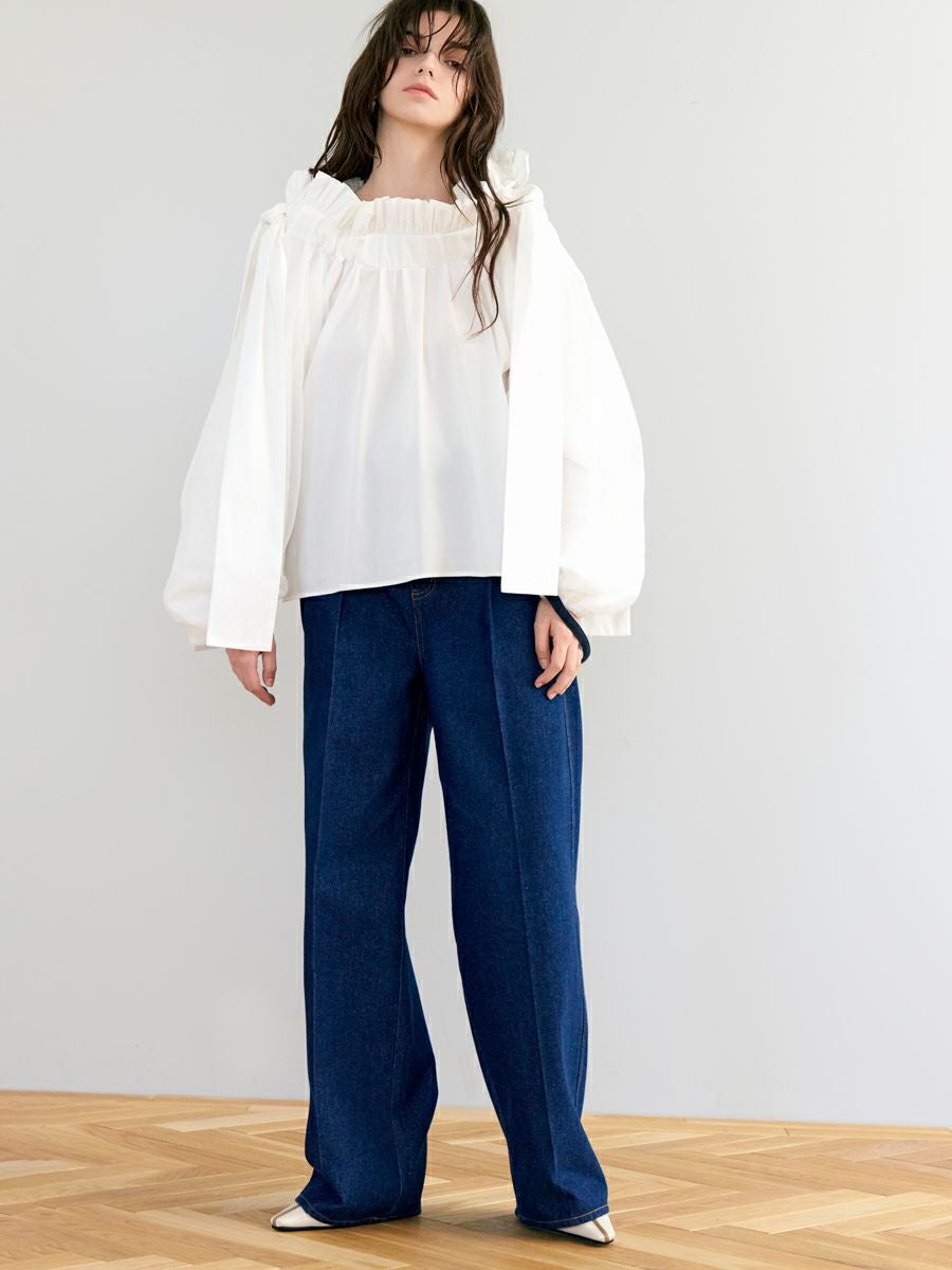 SUSPENDERS DENIM PANTS（INDIGO） | romile
