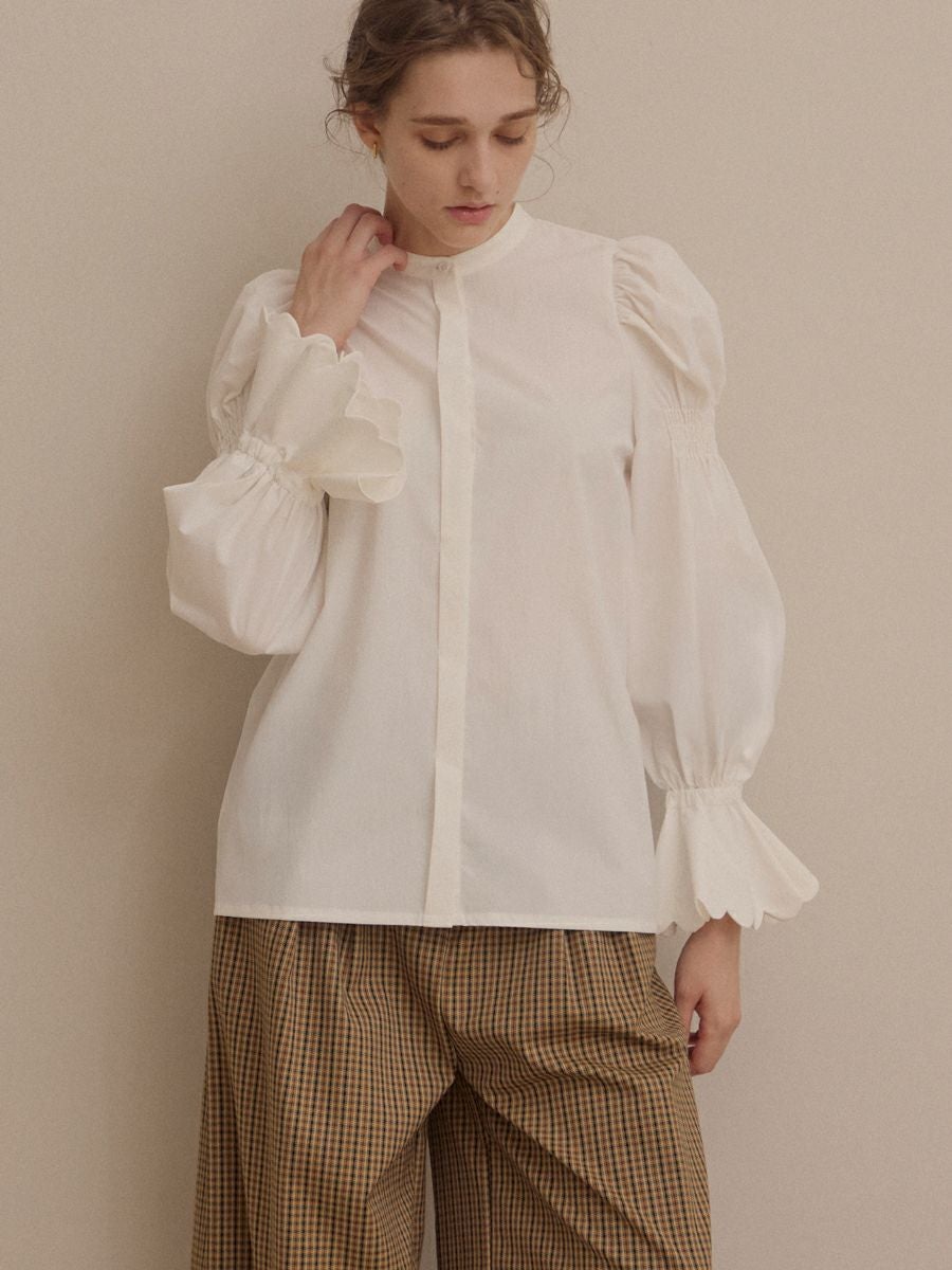 SAKURA BLOUSE（WHITE） | romile
