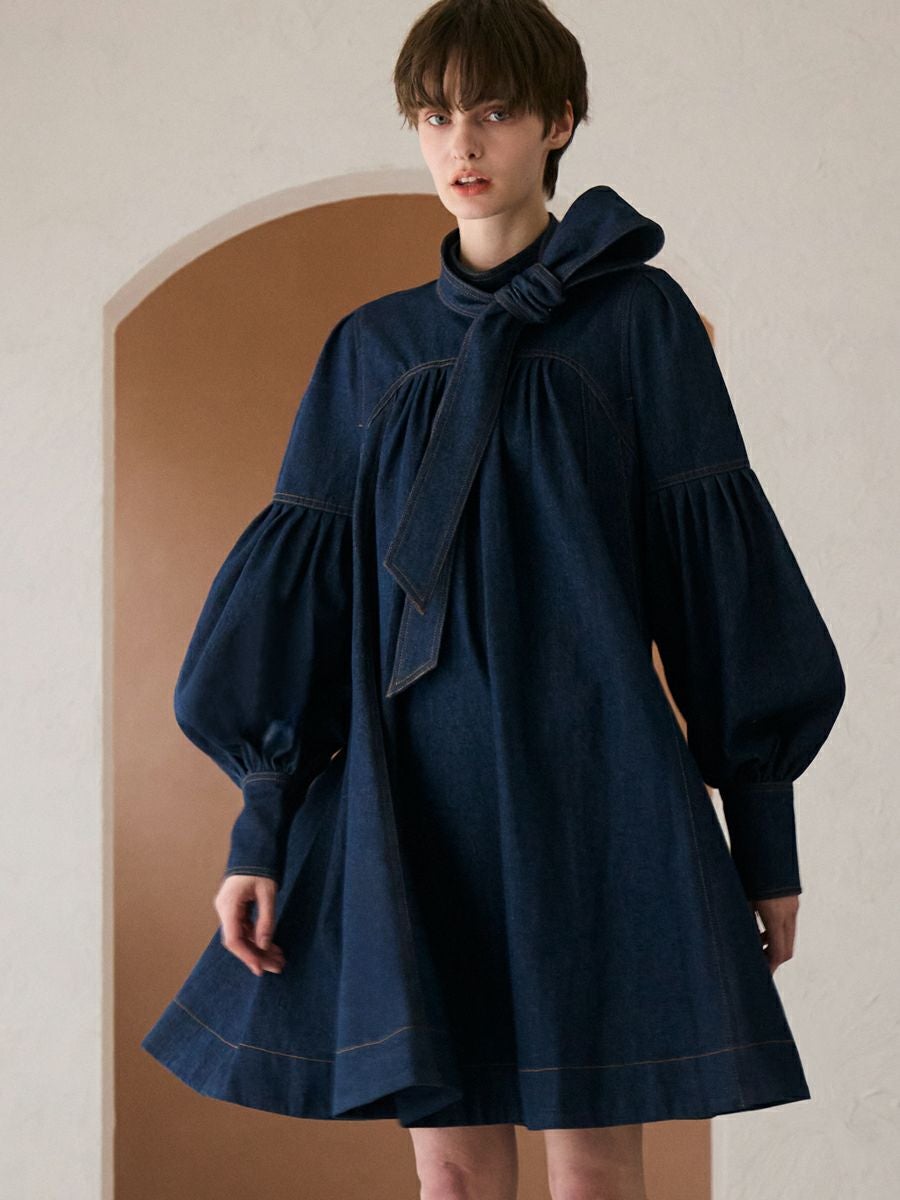 DENIM CIRCULAR ONE-PIECE（INDIGO） | romile