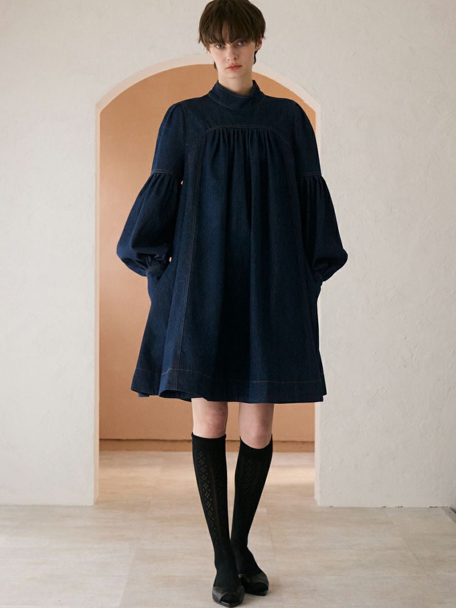 DENIM CIRCULAR ONE-PIECE（INDIGO） | romile
