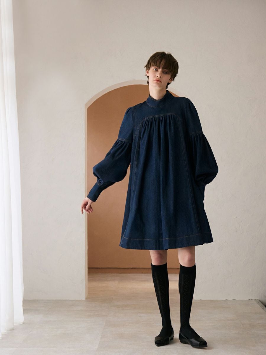 DENIM CIRCULAR ONE-PIECE（INDIGO） | romile