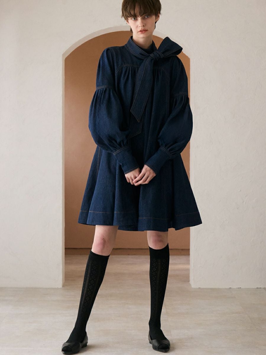 DENIM CIRCULAR ONE-PIECE（INDIGO） | romile