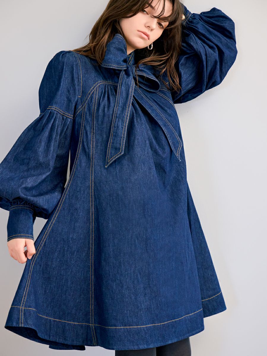 DENIM CIRCULAR ONE-PIECE（INDIGO） | romile