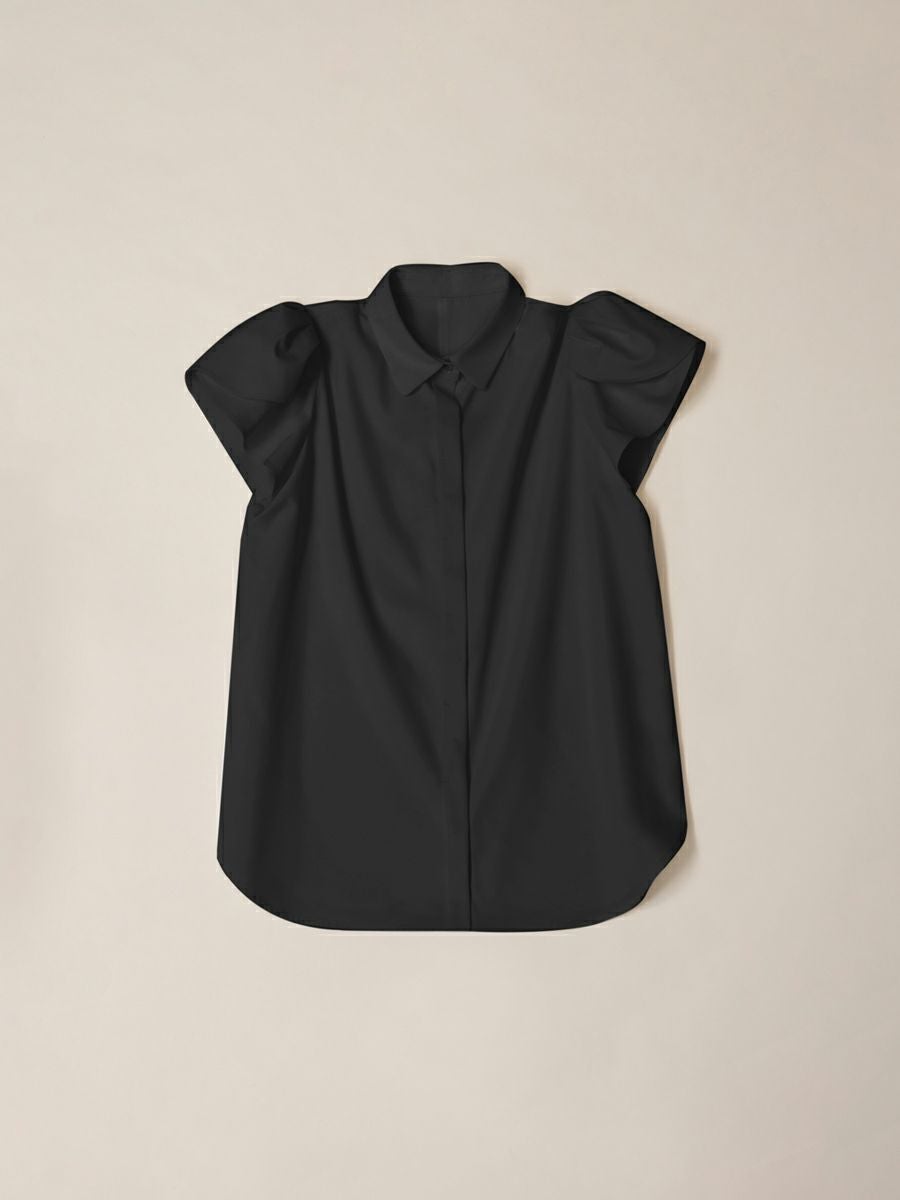 TULIP BLOUSE（BLACK） | romile