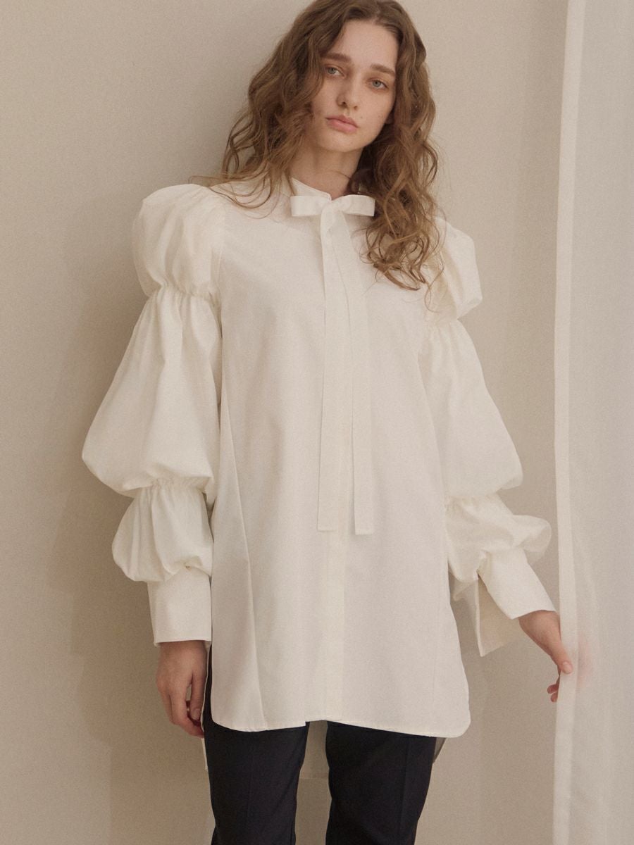 BALLOON TUNIC（WHITE） | romile