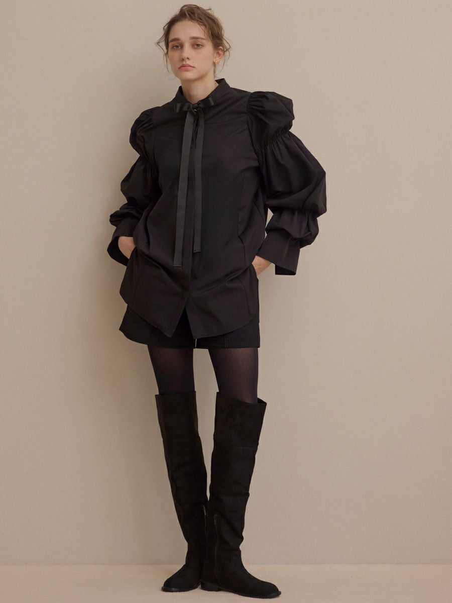 BALLOON TUNIC（BLACK） | romile