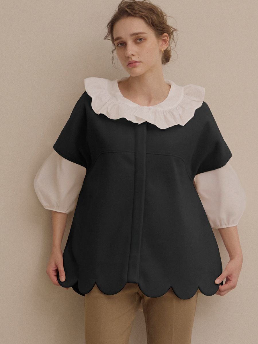 CAMELLIA GILET（BLACK） | romile