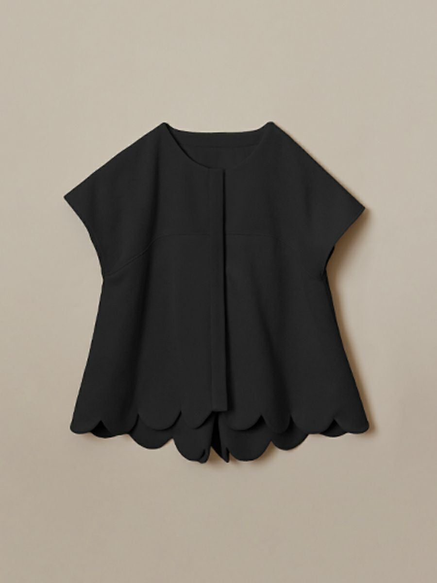 CAMELLIA GILET（BLACK） | romile