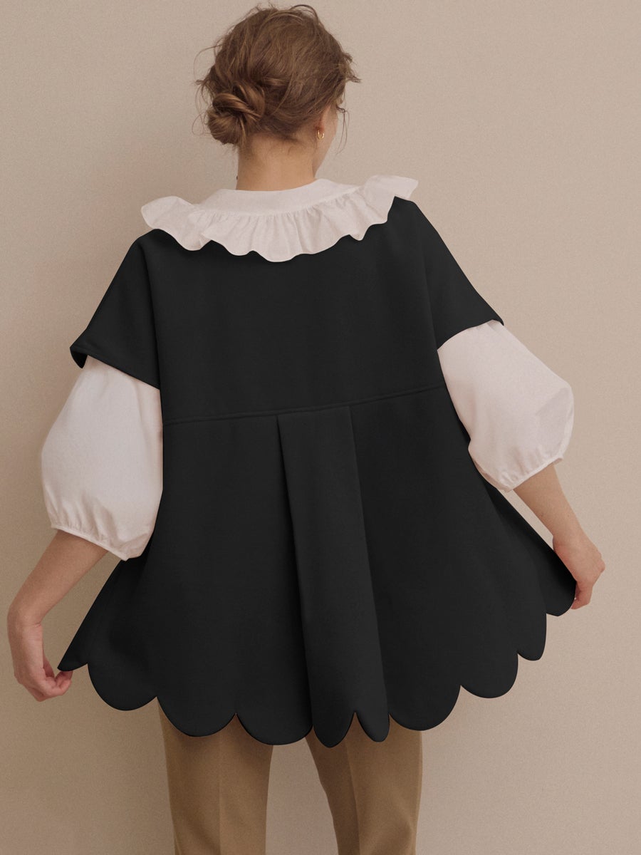 CAMELLIA GILET（BLACK） | romile
