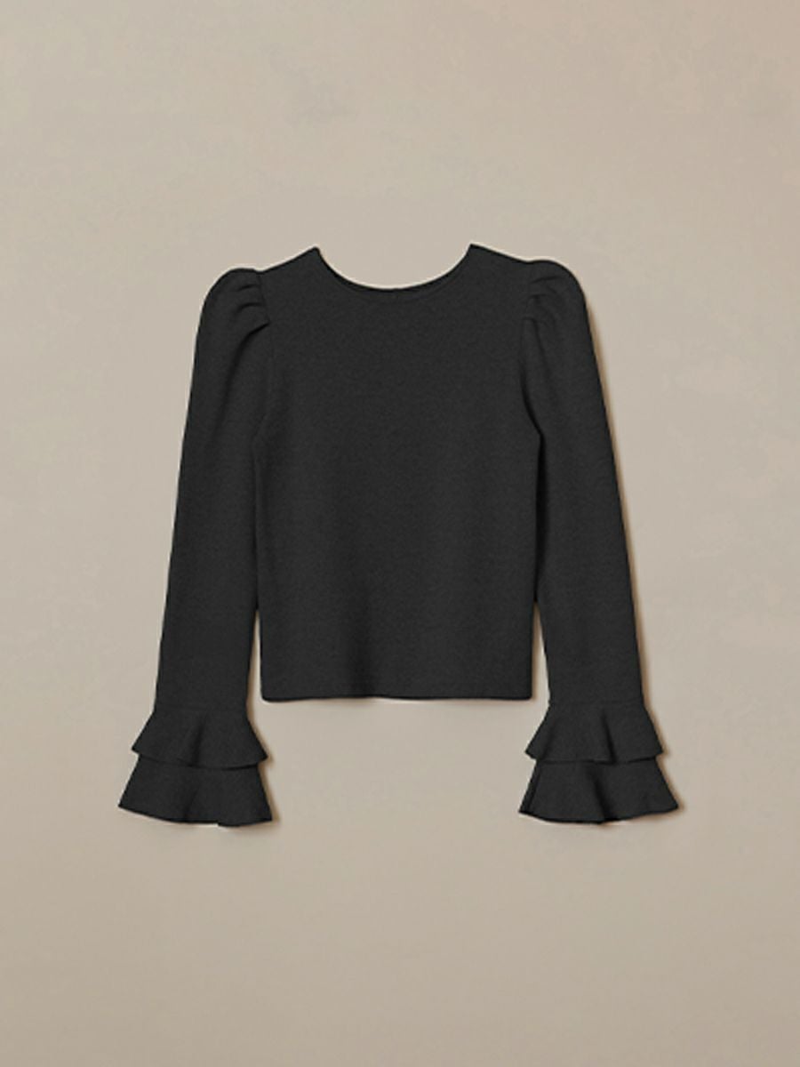 トップス Rila VIOLA KNIT TOP（BLACK） | romile
