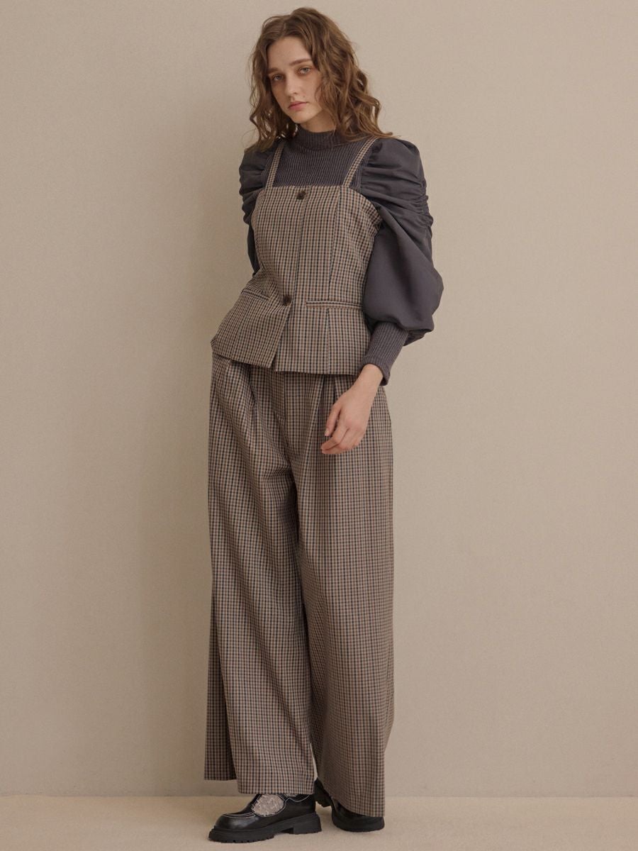 グレンチェック　起毛素材　セットアップ　ベスト付き　MORLES DRESSTERIOR（ドレステリア） ベスト ジレ 「セットアップ可」マルチ