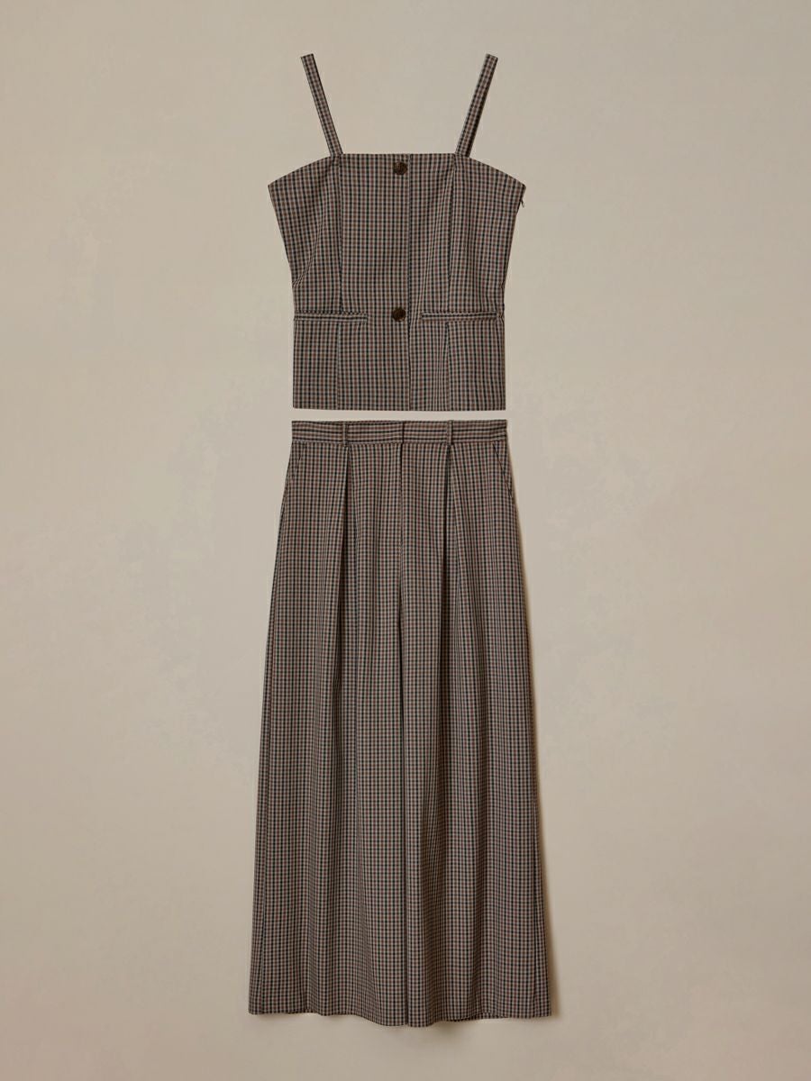 GLEN CHECK SET-UP（GRAY） | romile
