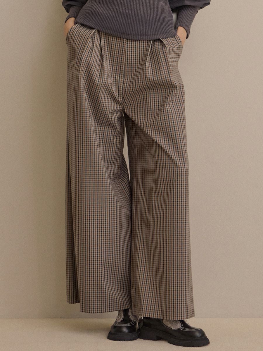 GLEN CHECK SET-UP（GRAY） | romile