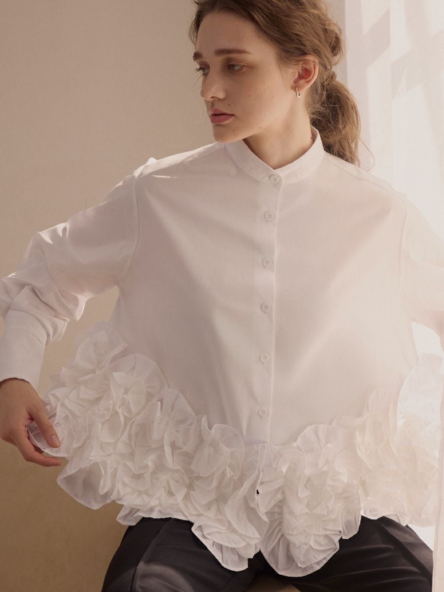 romile ロミール　キャンディネックブラウス　ホワイト SAKURA BLOUSE（WHITE） | romile