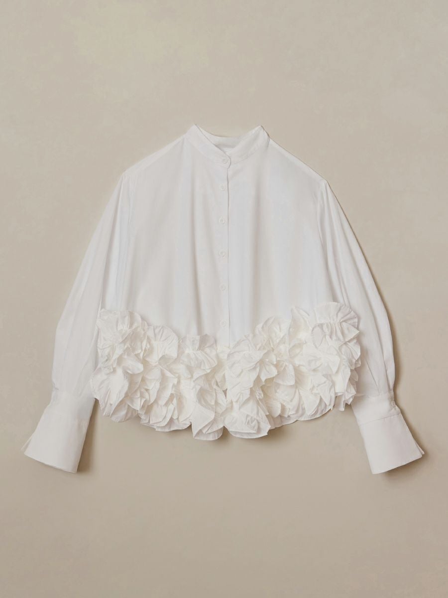 romile ロミール　キャンディネックブラウス　ホワイト SPIRAL BLOUSE（WHITE） | romile