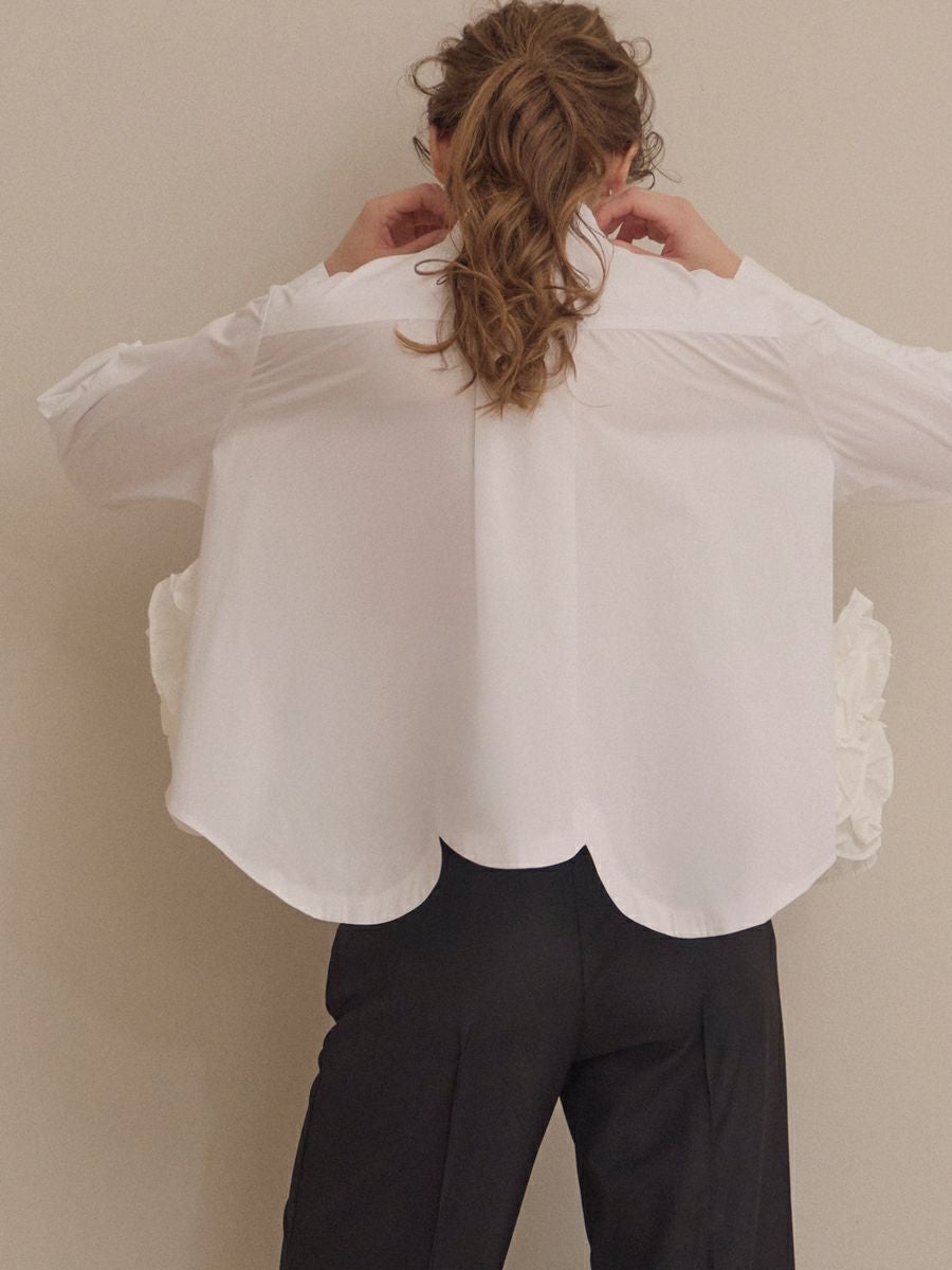 SPIRAL BLOUSE（WHITE） | romile