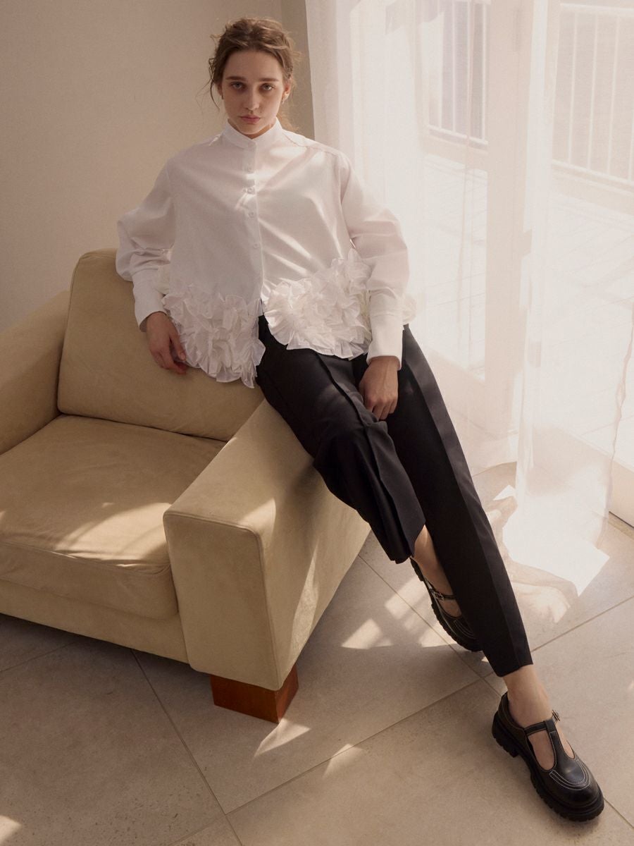 romile バルーンブラウス SPIRAL BLOUSE（WHITE） | romile