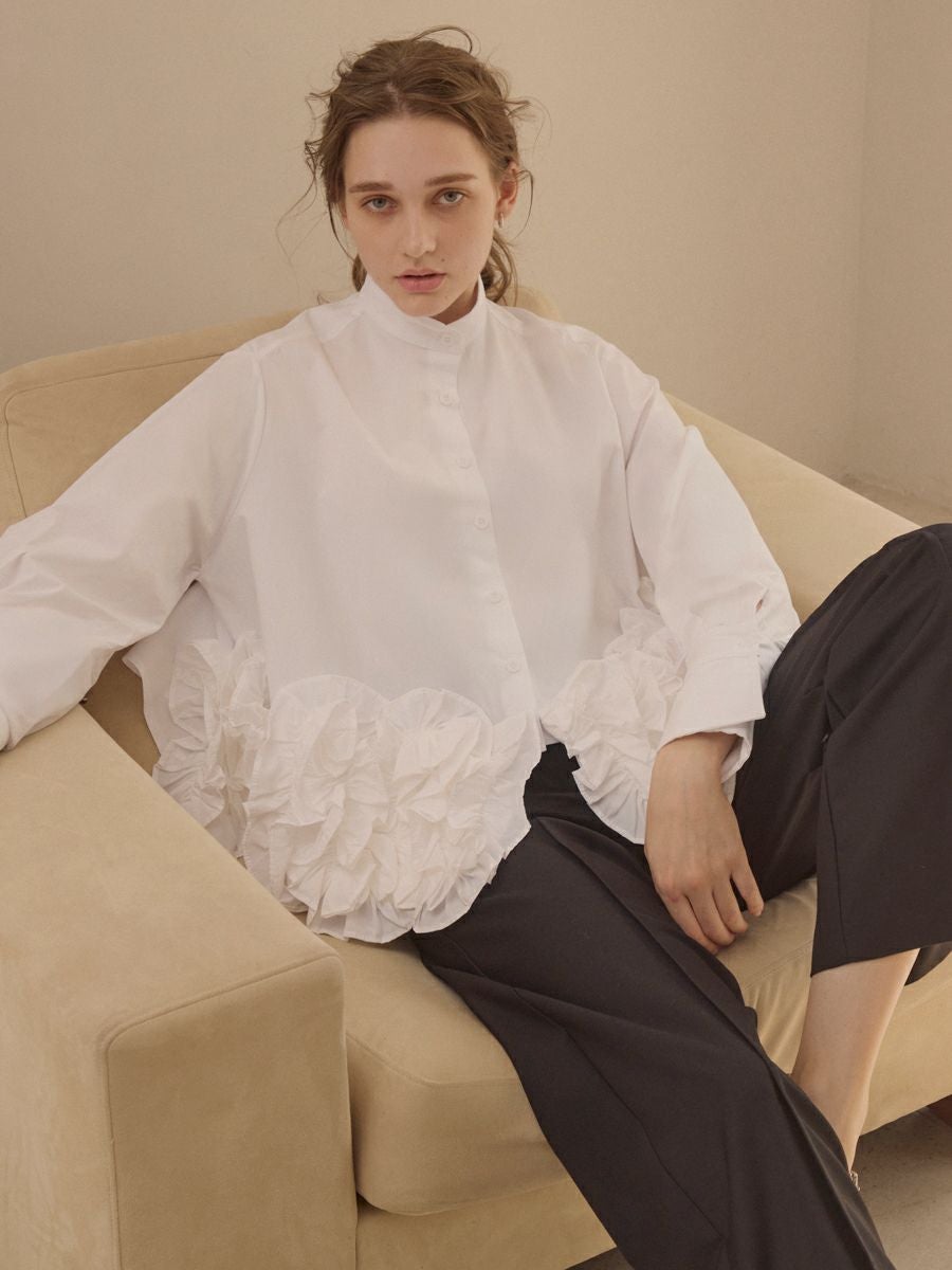 SPIRAL BLOUSE（WHITE） | romile