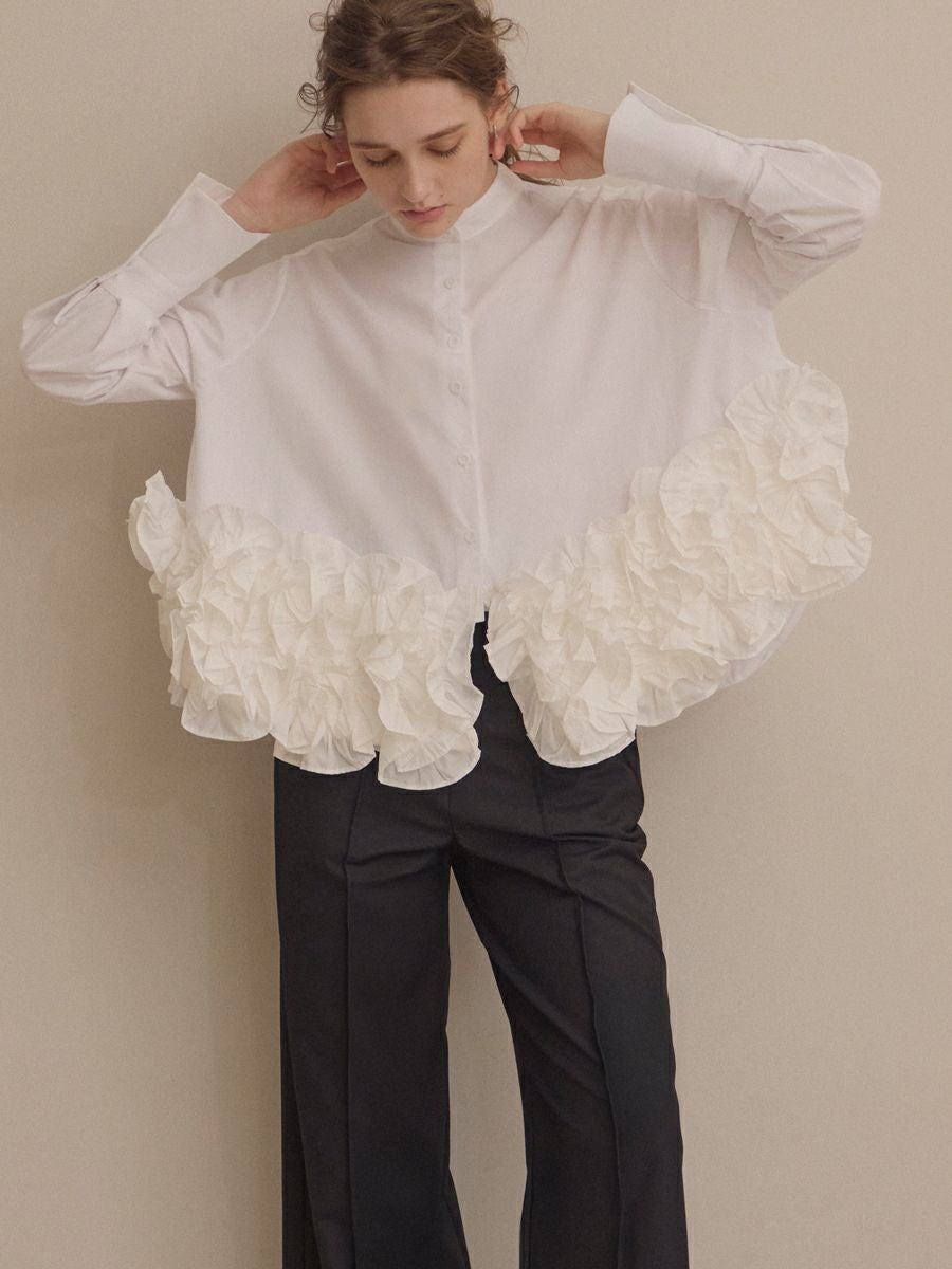 romile ロミール　キャンディネックブラウス　ホワイト SAKURA BLOUSE（WHITE） | romile