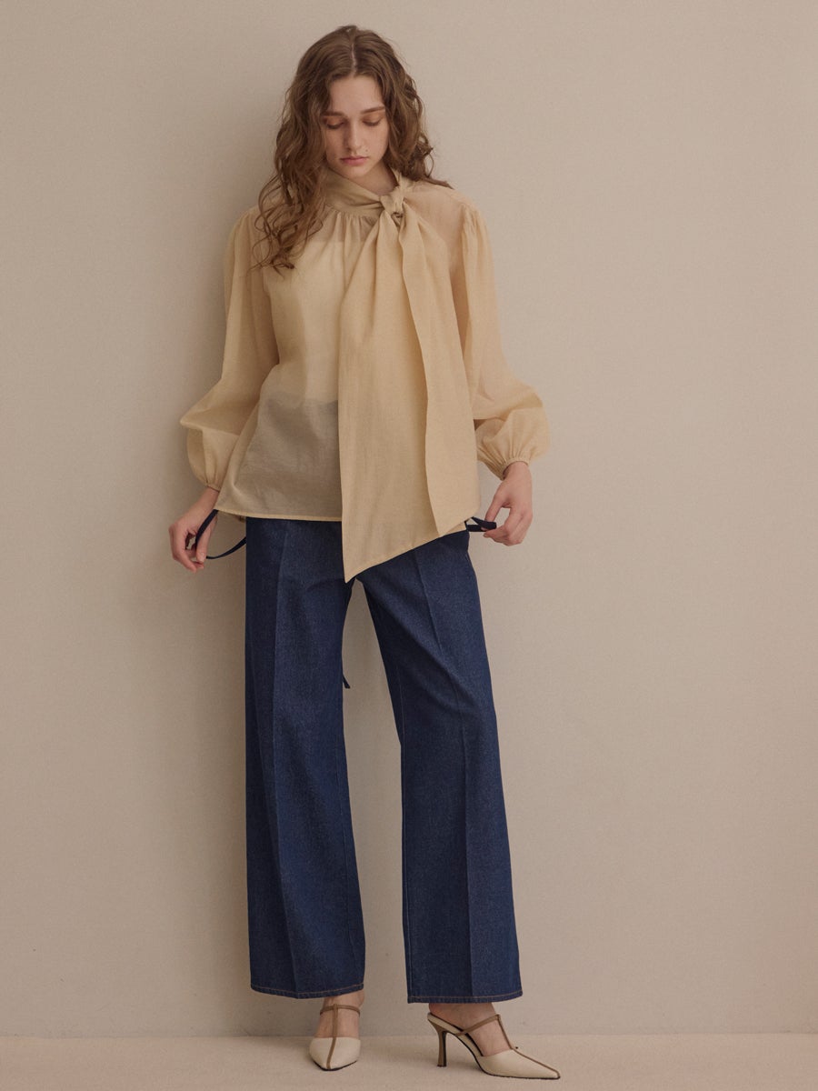 COTTON CANDY BLOUSE（BLACK） | romile